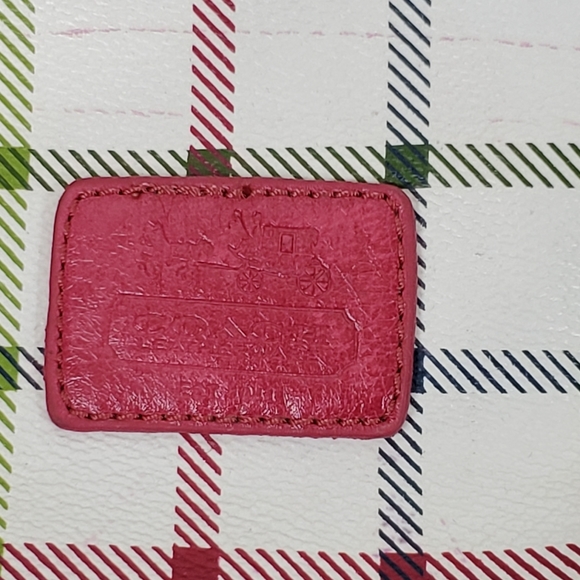 Coach pink plaid tote - Picture 7 of 13